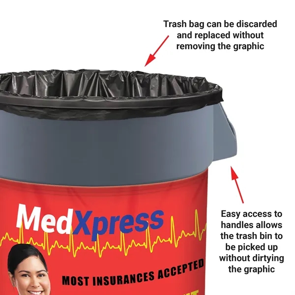 22" High Wrap for Garbage/Refuse/Waste Bins... from ASI 80228 Quinn