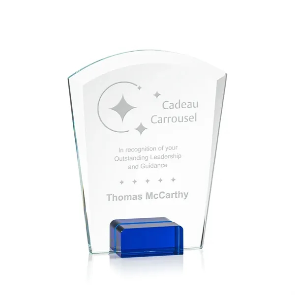 Unique curved top award with starfire optical crystal base.... from ASI 84592 St Regis Group / St Regis