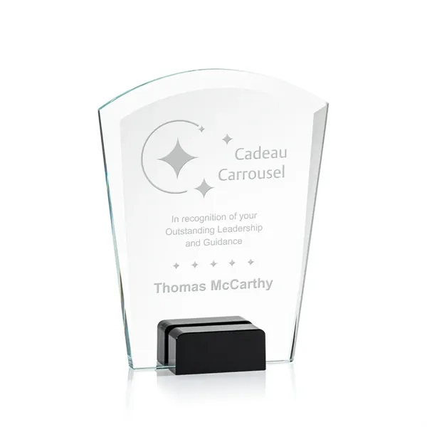 Unique curved top award with starfire optical crystal base.... from ASI 84592 St Regis Group / St Regis