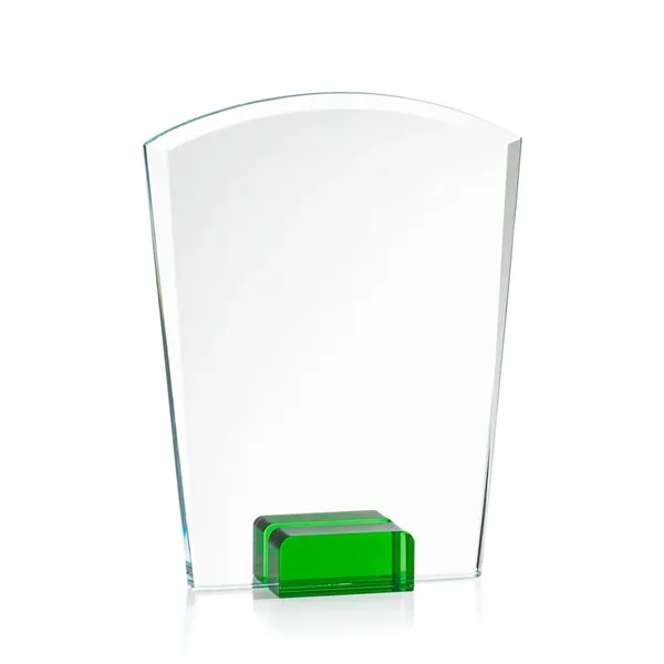 Unique curved top award with starfire optical crystal base.... from ASI 84592 St Regis Group / St Regis