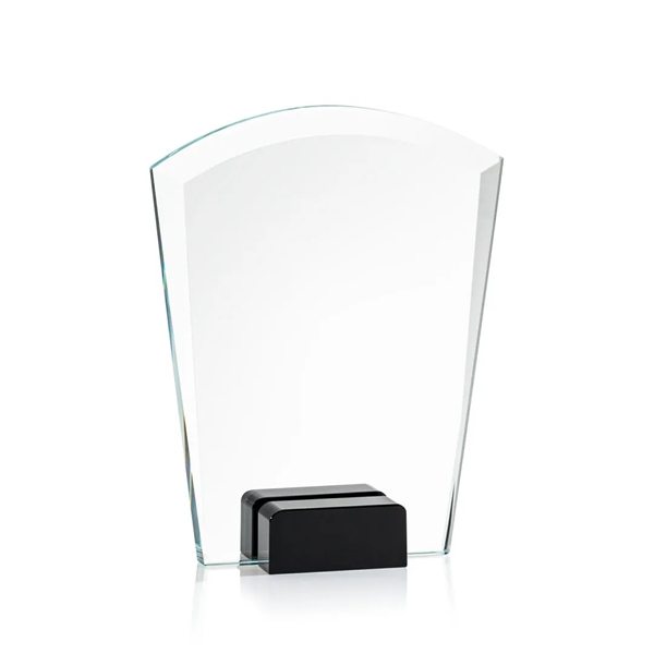 Unique curved top award with starfire optical crystal base.... from ASI 84592 St Regis Group / St Regis
