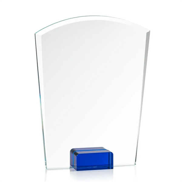 Unique curved top award with starfire optical crystal base.... from ASI 84592 St Regis Group / St Regis