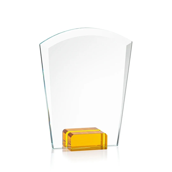 Unique curved top award with starfire optical crystal base.... from ASI 84592 St Regis Group / St Regis