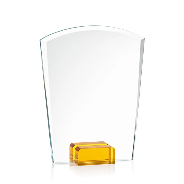 Unique curved top award with starfire optical crystal base.... from ASI 84592 St Regis Group / St Regis