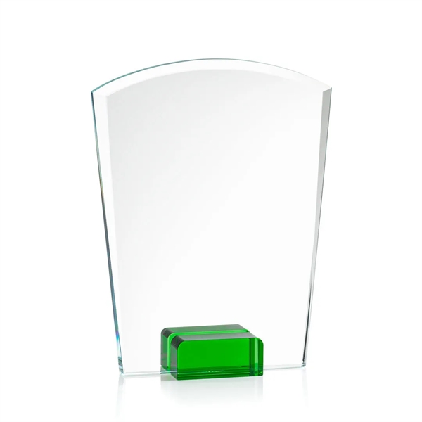 Unique curved top award with starfire optical crystal base.... from ASI 84592 St Regis Group / St Regis