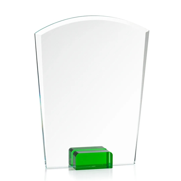 Unique curved top award with starfire optical crystal base.... from ASI 84592 St Regis Group / St Regis