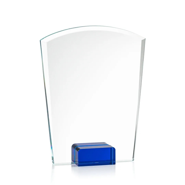 Unique curved top award with starfire optical crystal base.... from ASI 84592 St Regis Group / St Regis
