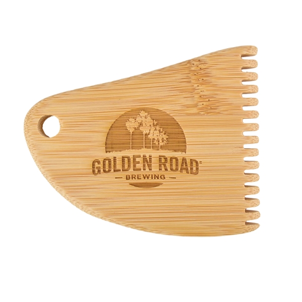 Bamboo surf comb that measures 3.9" x 3" with customized engraving.... from ASI 72657 Active Life Promo / Action Sports Promo