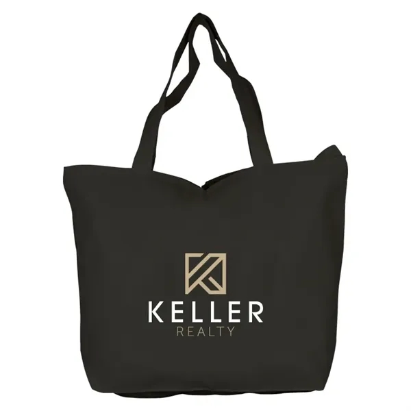 Explore our Top Zippered Cotton Totes! Durable 10 oz canvas, secure... from ASI 67557 LimeLight Ent / Limelight USA