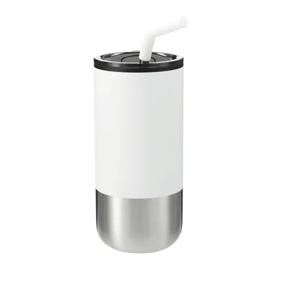 Double Wall Stainless Tumbler with Straw... from ASI 89971 Stuff A Mug