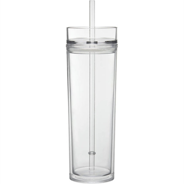 16-ounce drinking glass with double-wall insulation, lid, and straw.... from ASI 57653 Gold Bond