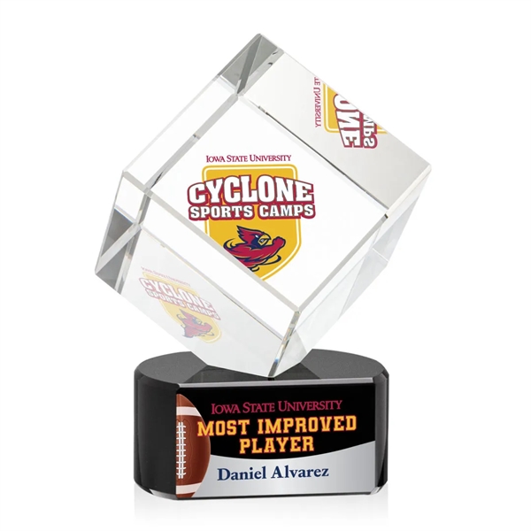 The Burrill VividPrint™ Award on Base is a perfectly polished cube... from ASI 84592 St Regis Group / St Regis