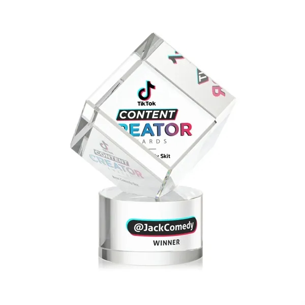 The Burrill VividPrint™ Award on Base is a perfectly polished cube... from ASI 84592 St Regis Group / St Regis