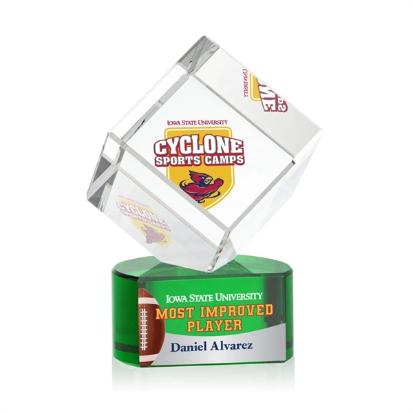 The Burrill VividPrint™ Award on Base is a perfectly polished cube... from ASI 84592 St Regis Group / St Regis