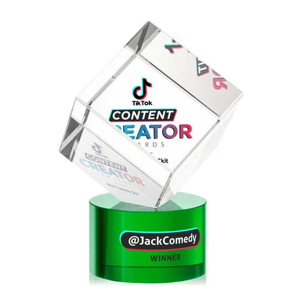 The Burrill VividPrint™ Award on Base is a perfectly polished cube... from ASI 84592 St Regis Group / St Regis