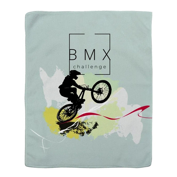 Rally Towel with a serged hem, 175GSM Microfiber material.... from ASI 67557 LimeLight Ent / Limelight USA