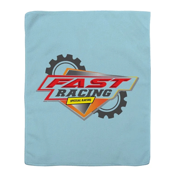 Rally Towel with a serged hem, 175GSM Microfiber material.... from ASI 67557 LimeLight Ent / Limelight USA