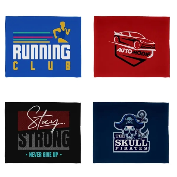 Full Color Polyester Microfiber Colored Back Rally Towel.... from ASI 67557 LimeLight Ent / Limelight USA