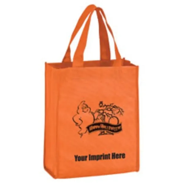 8" x 5" x 10" orange non-woven PP trick-or-treat bag with... from ASI 35290 American Ad Bag Co