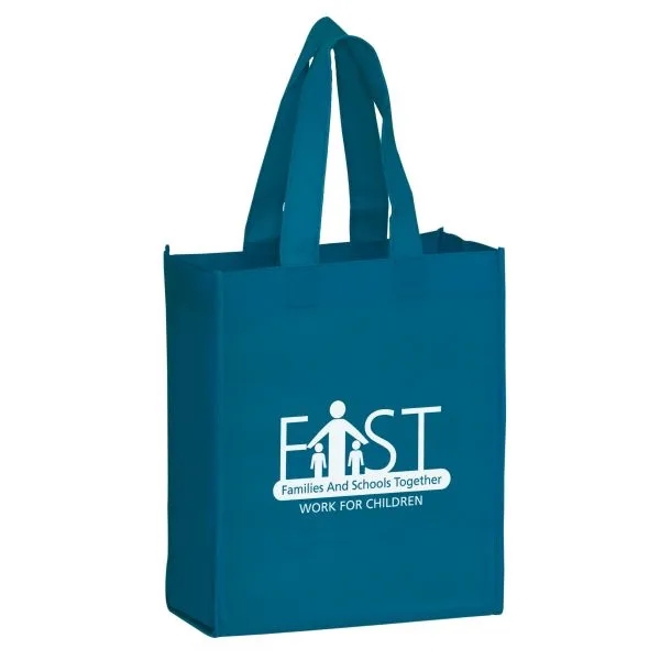 8" x 5" x 10" non-woven polypropylene tote with gusset, stitched... from ASI 35290 American Ad Bag Co