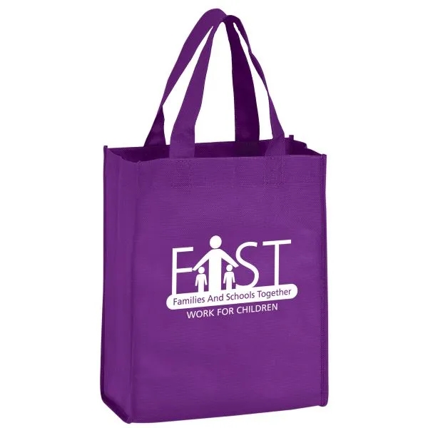 8" x 5" x 10" non-woven polypropylene tote with gusset, stitched... from ASI 35290 American Ad Bag Co