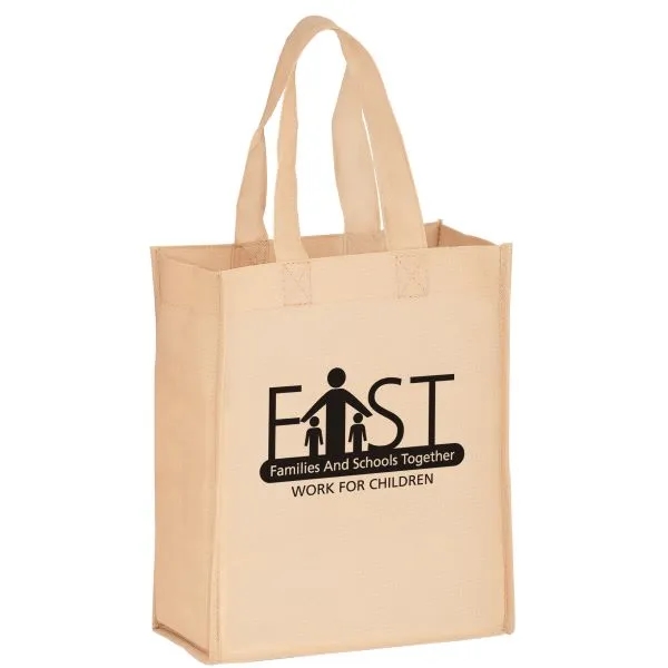 8" x 5" x 10" non-woven polypropylene tote with gusset, stitched... from ASI 35290 American Ad Bag Co
