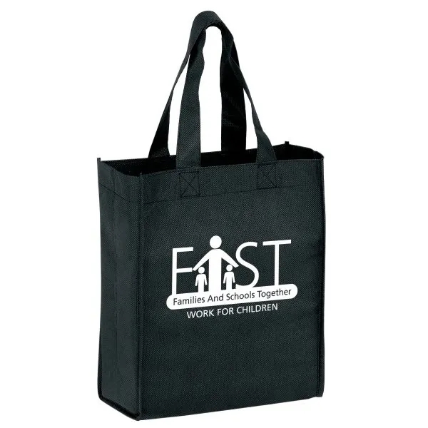 8" x 5" x 10" non-woven polypropylene tote with gusset, stitched... from ASI 35290 American Ad Bag Co