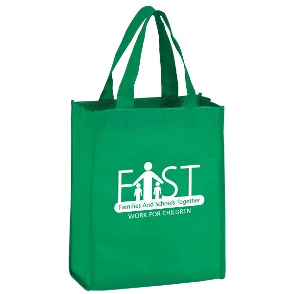 8" x 5" x 10" non-woven polypropylene tote with gusset, stitched... from ASI 35290 American Ad Bag Co