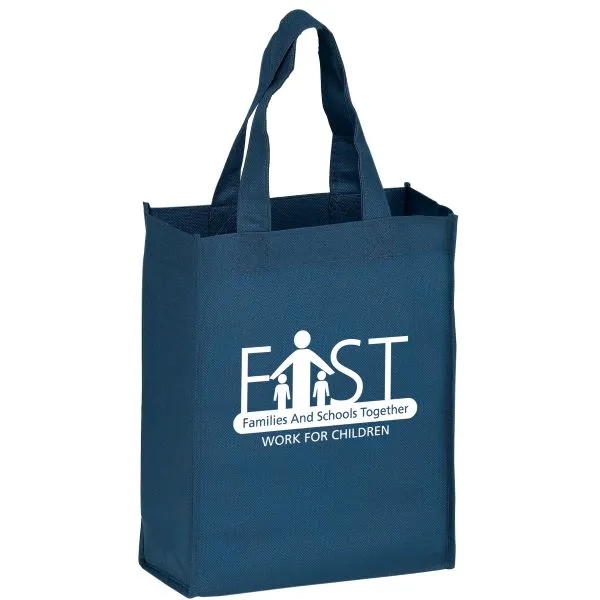 8" x 5" x 10" non-woven polypropylene tote with gusset, stitched... from ASI 35290 American Ad Bag Co