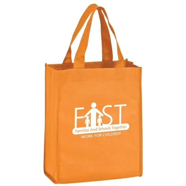 8" x 5" x 10" non-woven polypropylene tote with gusset, stitched... from ASI 35290 American Ad Bag Co