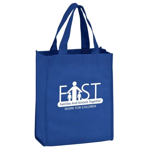 8" x 5" x 10" non-woven polypropylene tote with gusset, stitched... from ASI 35290 American Ad Bag Co