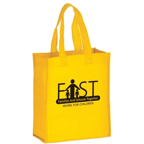 8" x 5" x 10" non-woven polypropylene tote with gusset, stitched... from ASI 35290 American Ad Bag Co