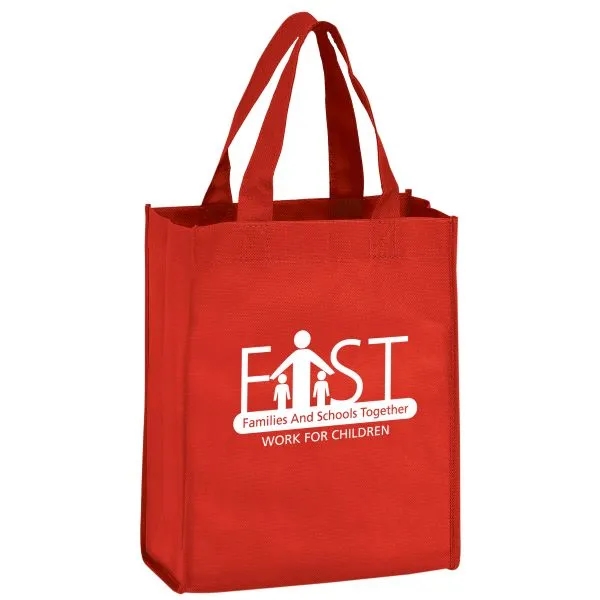 8" x 5" x 10" non-woven polypropylene tote with gusset, stitched... from ASI 35290 American Ad Bag Co