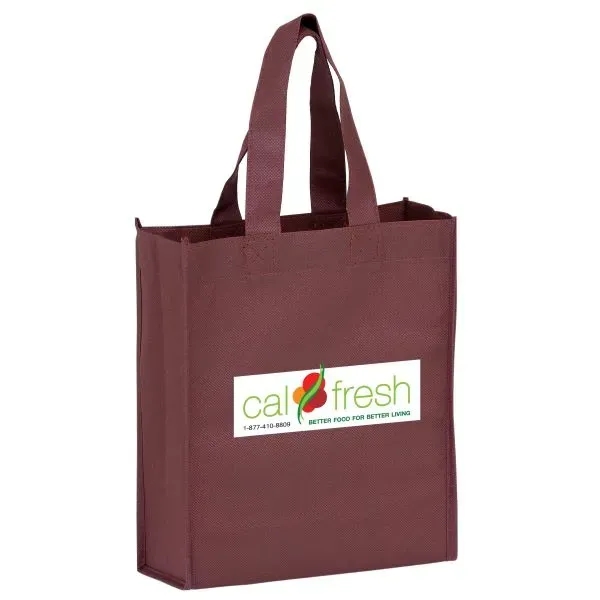 8" x 5" x 10" non-woven polypropylene tote with gusset, stitches... from ASI 35290 American Ad Bag Co