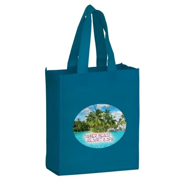 8" x 5" x 10" non-woven polypropylene tote with gusset, stitches... from ASI 35290 American Ad Bag Co