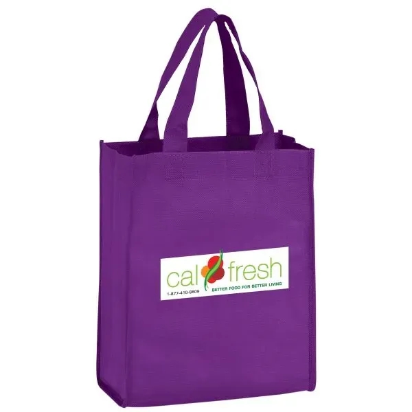8" x 5" x 10" non-woven polypropylene tote with gusset, stitches... from ASI 35290 American Ad Bag Co