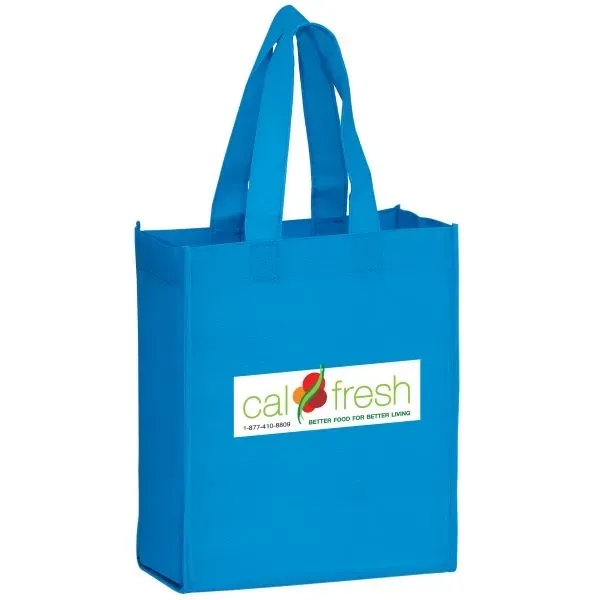 8" x 5" x 10" non-woven polypropylene tote with gusset, stitches... from ASI 35290 American Ad Bag Co