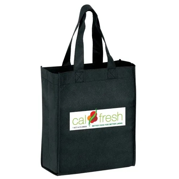 8" x 5" x 10" non-woven polypropylene tote with gusset, stitches... from ASI 35290 American Ad Bag Co
