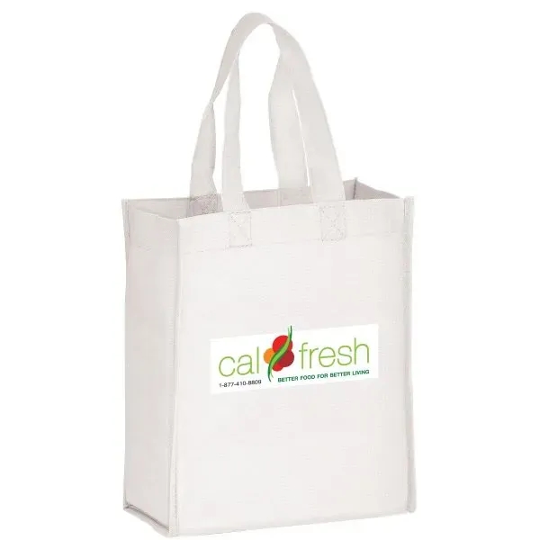 8" x 5" x 10" non-woven polypropylene tote with gusset, stitches... from ASI 35290 American Ad Bag Co