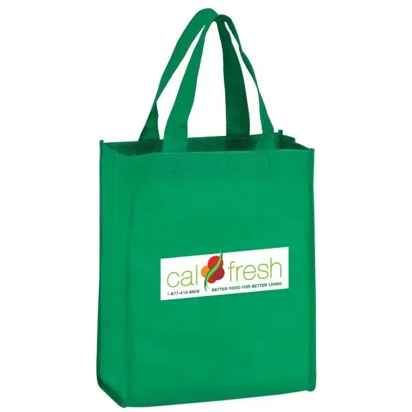 8" x 5" x 10" non-woven polypropylene tote with gusset, stitches... from ASI 35290 American Ad Bag Co