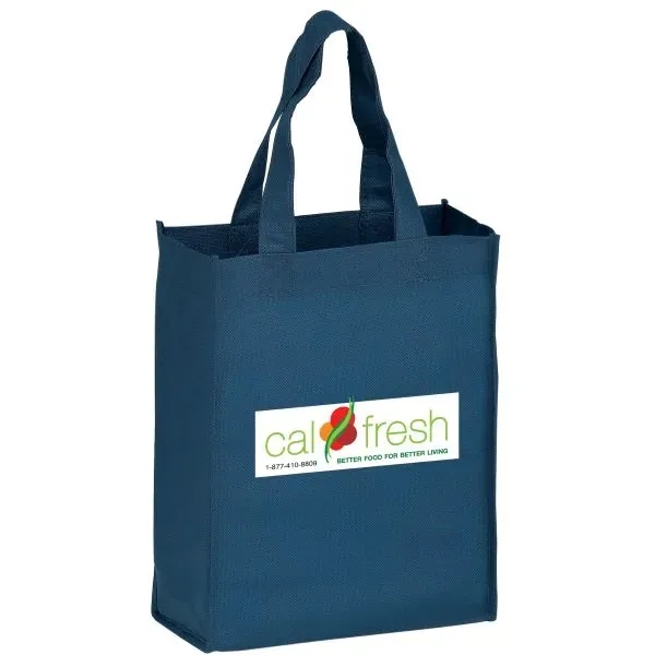 8" x 5" x 10" non-woven polypropylene tote with gusset, stitches... from ASI 35290 American Ad Bag Co