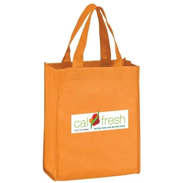 8" x 5" x 10" non-woven polypropylene tote with gusset, stitches... from ASI 35290 American Ad Bag Co