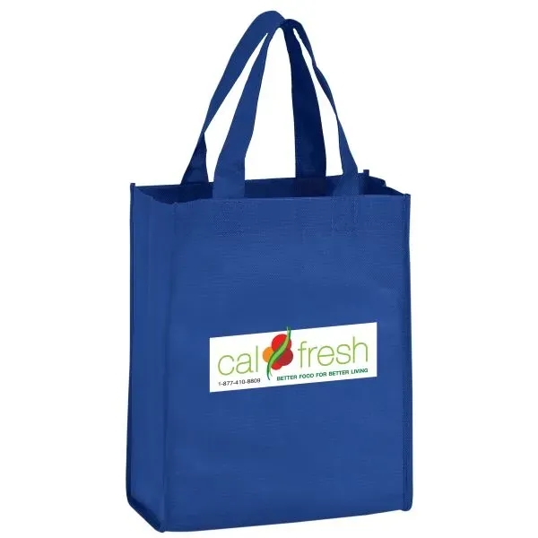 8" x 5" x 10" non-woven polypropylene tote with gusset, stitches... from ASI 35290 American Ad Bag Co