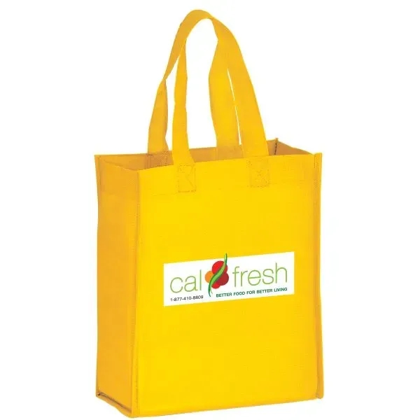 8" x 5" x 10" non-woven polypropylene tote with gusset, stitches... from ASI 35290 American Ad Bag Co