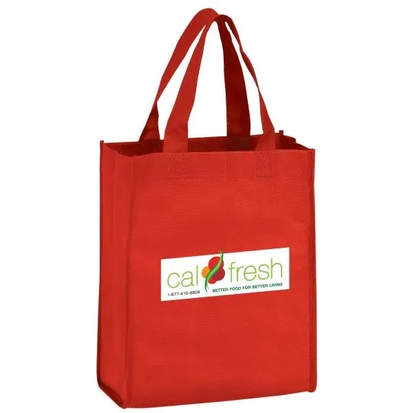 8" x 5" x 10" non-woven polypropylene tote with gusset, stitches... from ASI 35290 American Ad Bag Co