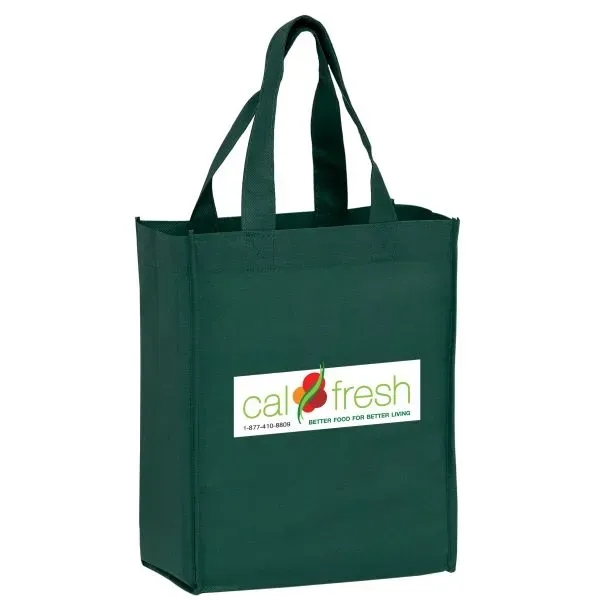8" x 5" x 10" non-woven polypropylene tote with gusset, stitches... from ASI 35290 American Ad Bag Co