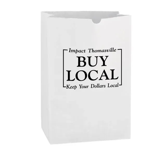 11" x 17" x 6" white Kraft paper bag.... from ASI 35290 American Ad Bag Co