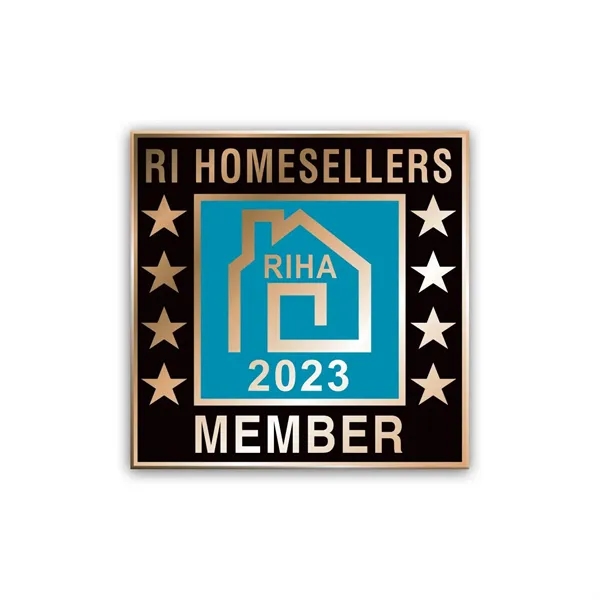 Lapel pin with a Inkstruck Domed insert and a military clutch... from ASI 59080 Halls & Company