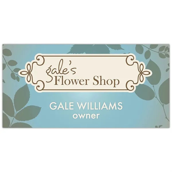 The Tucson Plastic Name Badge (standard Size 1-1/2" x 3") features... from ASI 61966 HPG / Beacon Promotions HPG Gold