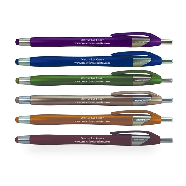 Mayflower bloom pen with stylus.... from ASI 38980 Bay State Specialty Co